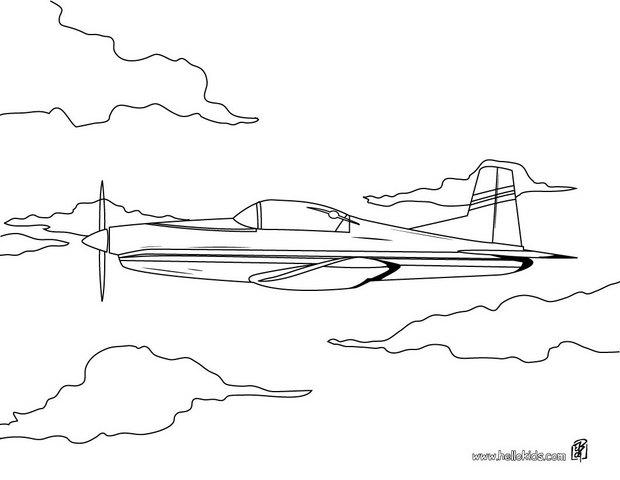 Flugzeug zum ausmalen zum ausmalen - de.hellokids.com