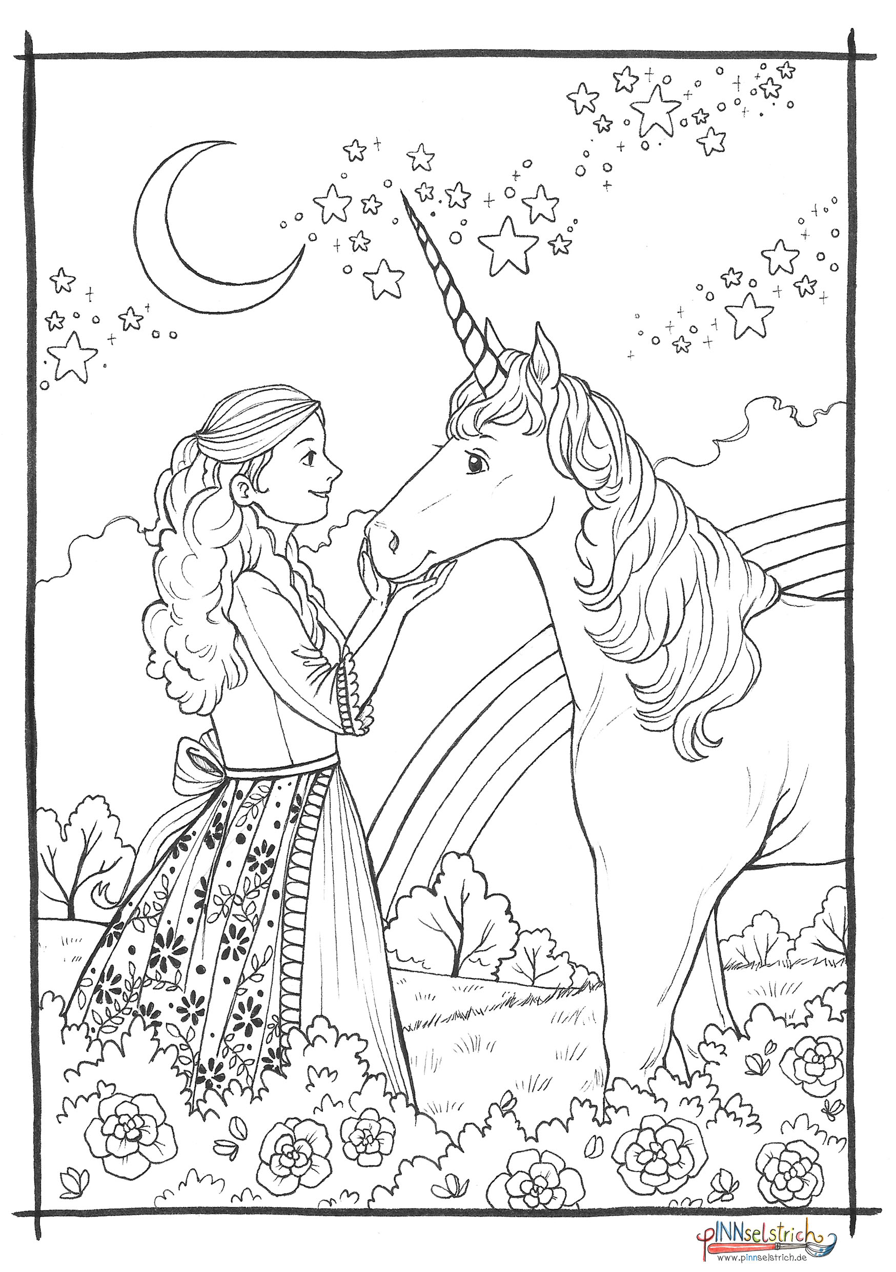 Ausmalbilder Meerjungfrau Einhorn - Coloring and Drawing