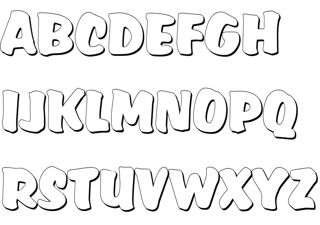 Kostenloser Download: Alphabet - Ausmalbild Buchstaben