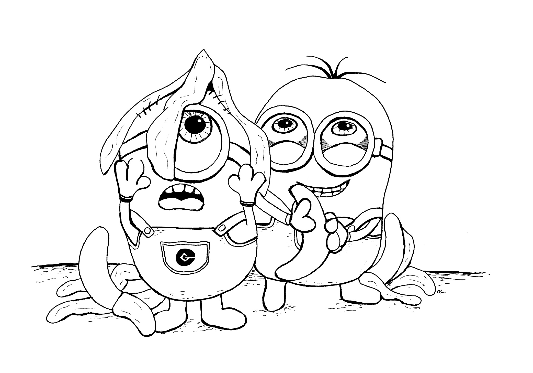 Minions coloring pages to print for free - Minions Kids Coloring Pages