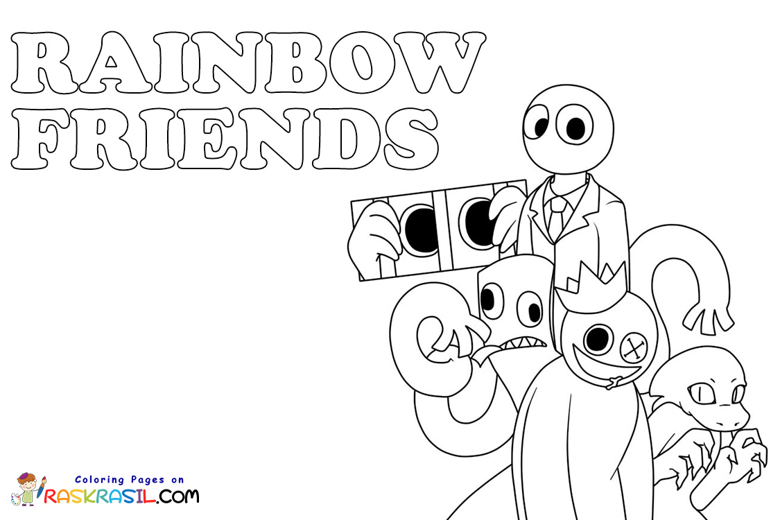 Kolorowanki Rainbow Friends | Darmowe kolorowanki do wydruku