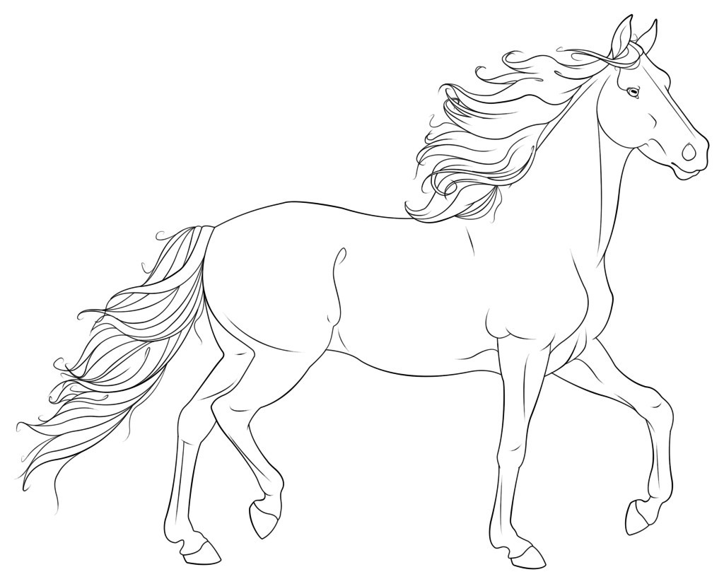 Coloring Pages Of Realistic Horses at GetDrawings | Free download