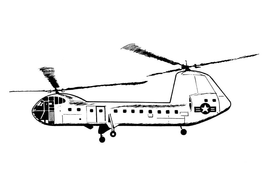 Ausmalbilder Hubschrauber - Sternzeichenkrebsmann