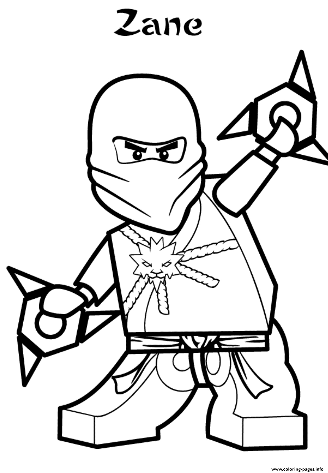 Zane Ninjago Sa0ef Coloring page Printable