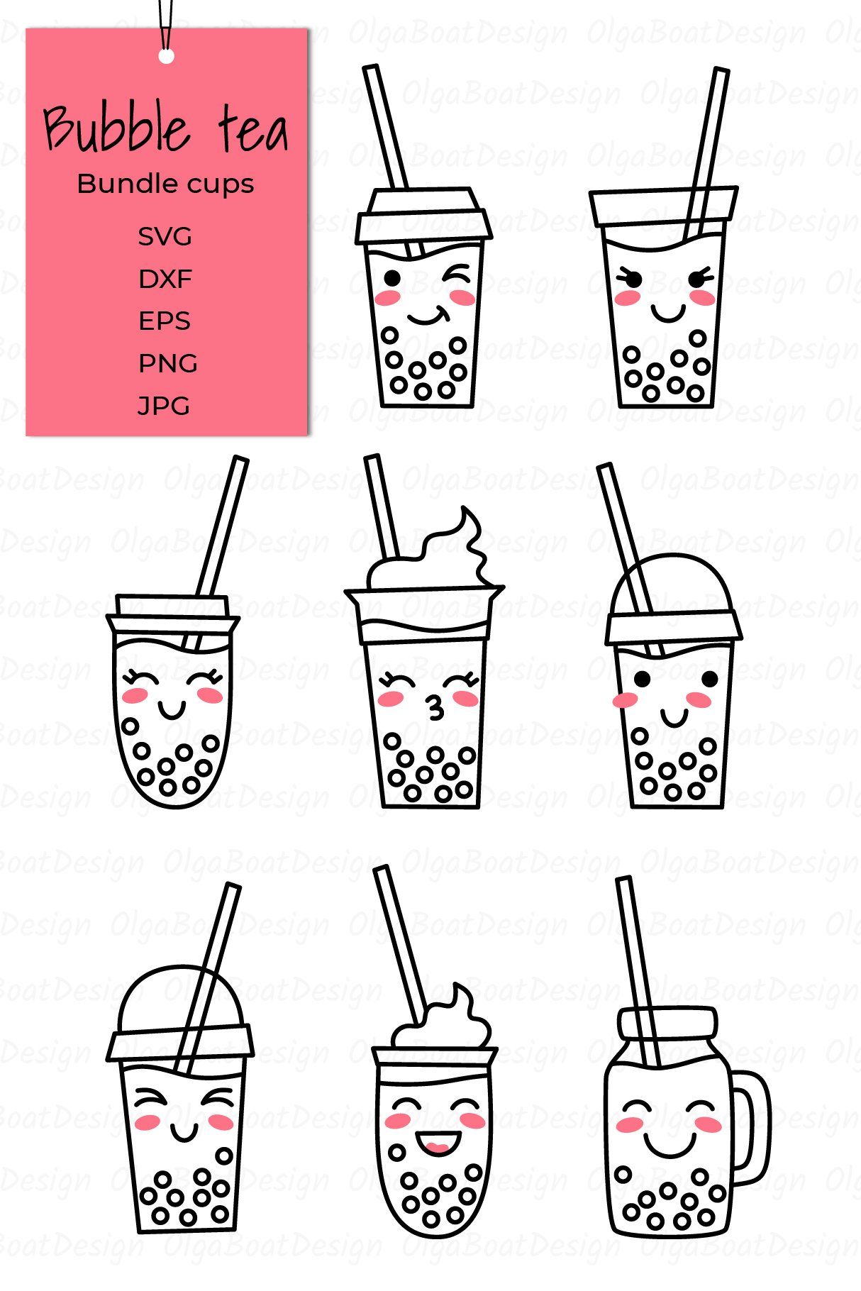 Cute Bubble Tea Coloring Pages - Thomas Willey's Coloring Pages