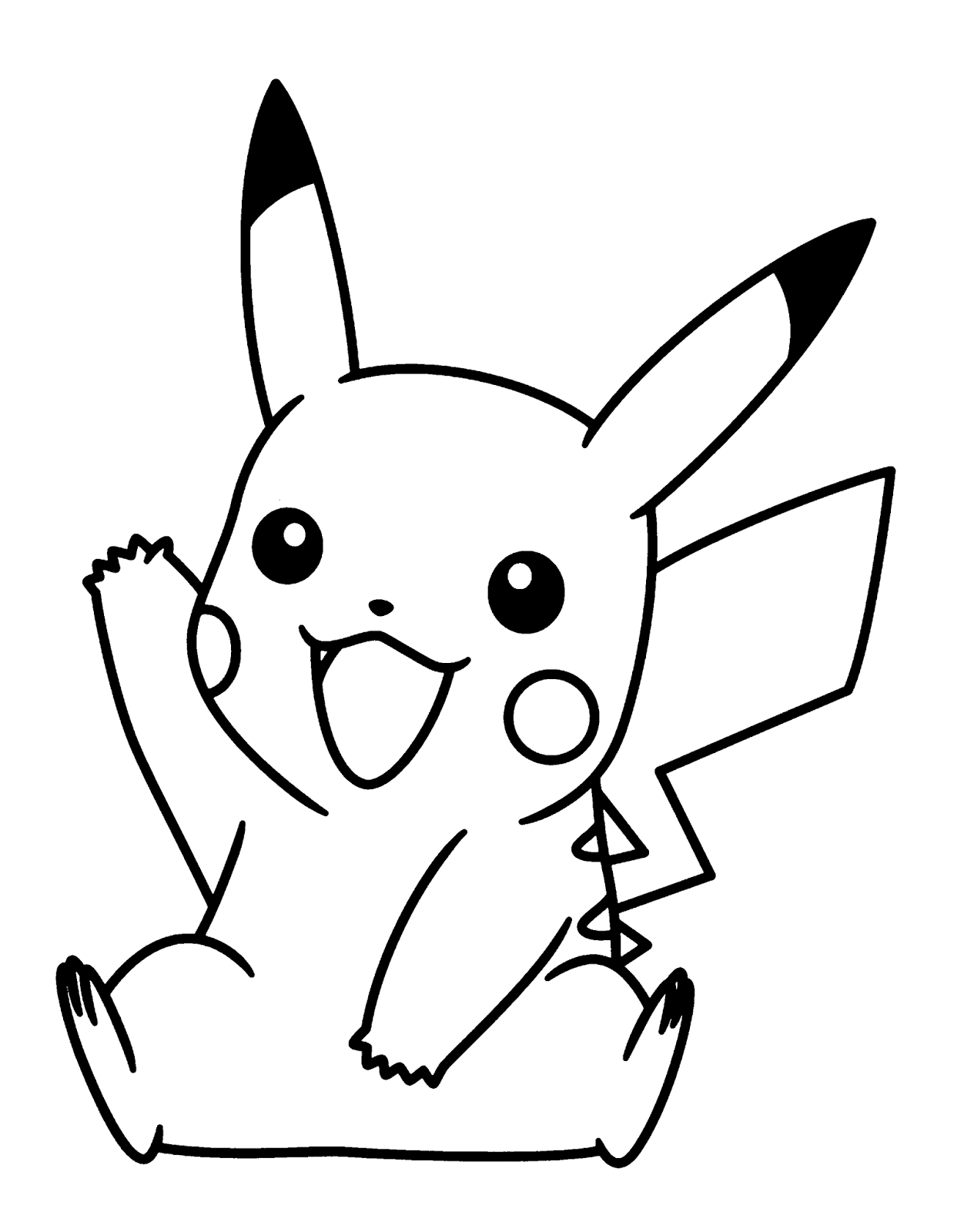 PIKACHU AUSMALBILD - Malvorlage Gratis