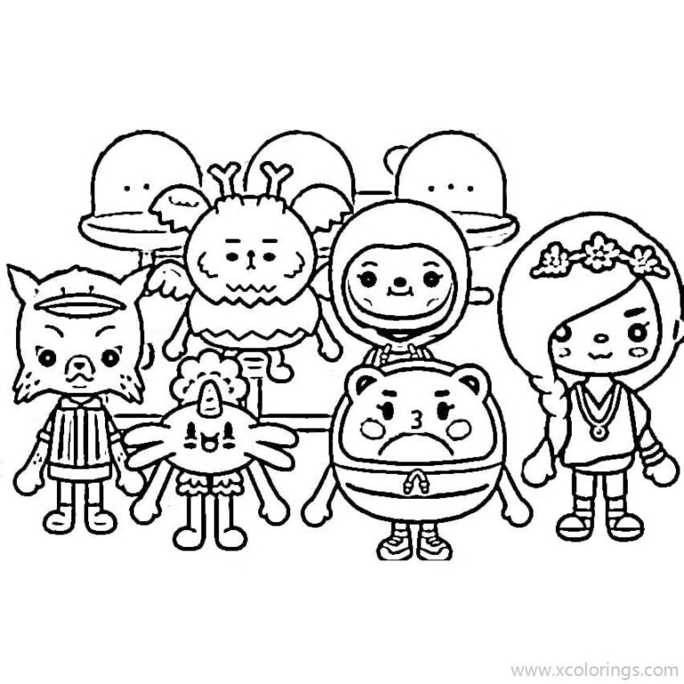 Toca Boca Coloring Pages Characters - XColorings.com