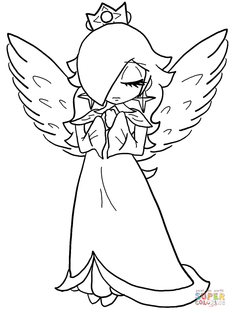 The best free Rosalina coloring page images. Download from 162 free