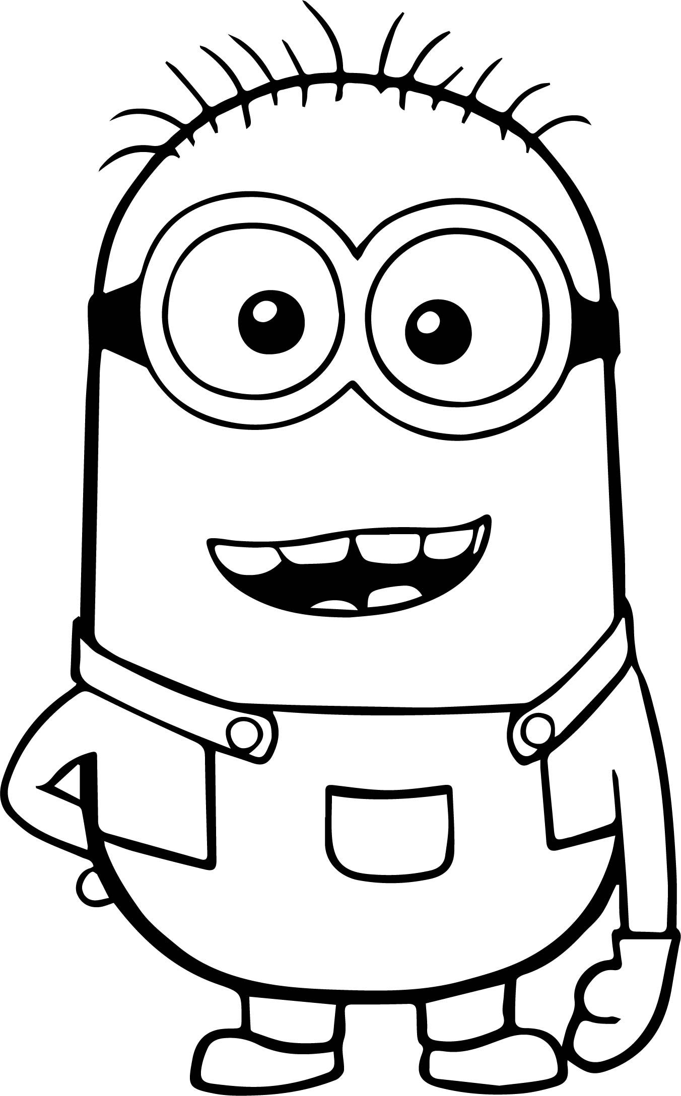 awesome Minion Ha Ha Coloring Page | Easy cartoon drawings, Minion