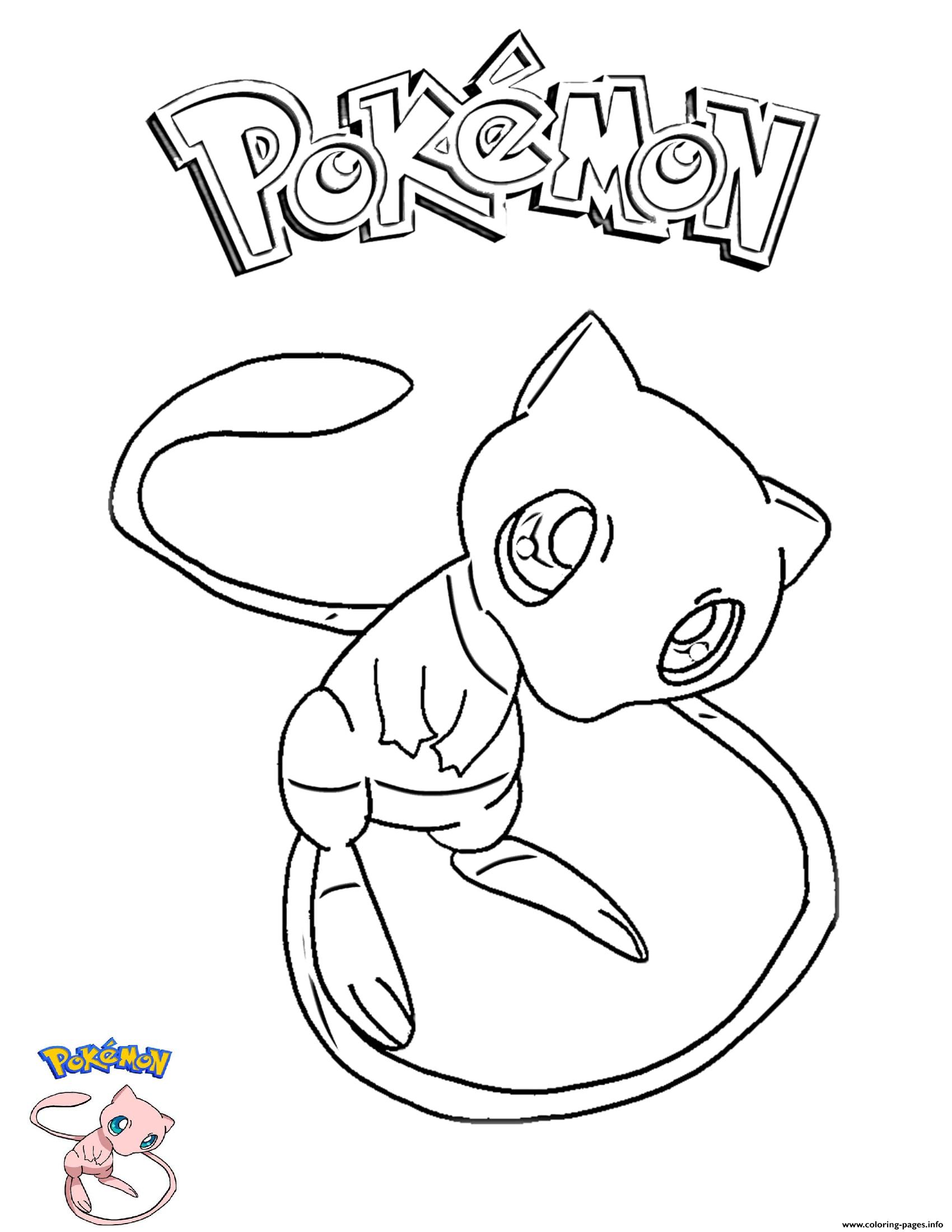 32 Pokemon Mew Coloring Pages - Free Printable Coloring Pages