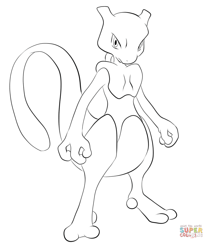 Mewtwo | Super Coloring | pokemon | Pinterest