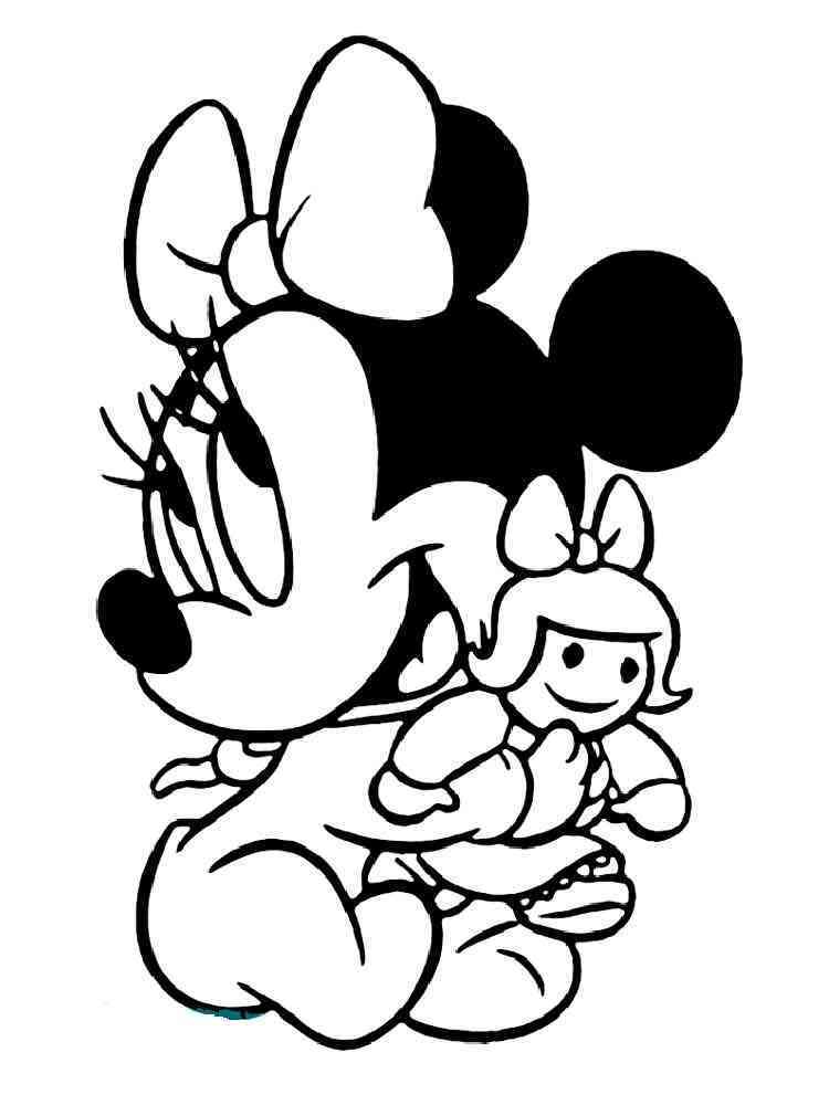 Baby Minnie Mouse coloring pages