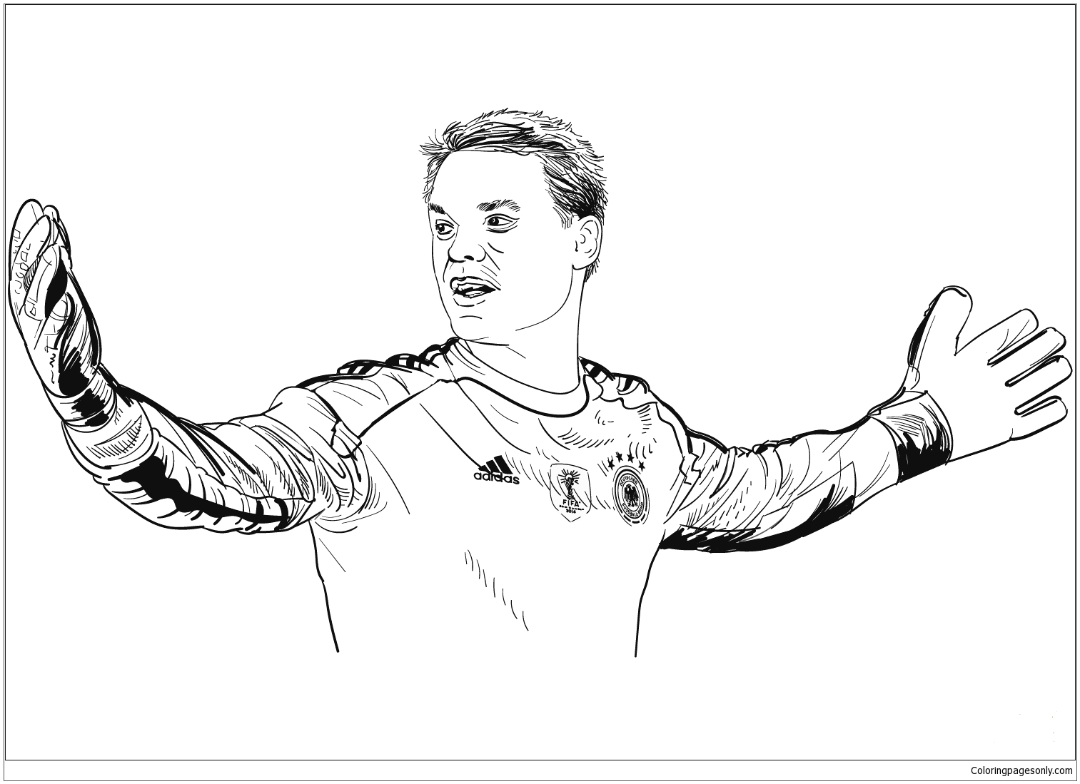 Manuel Neuer Coloring Pages