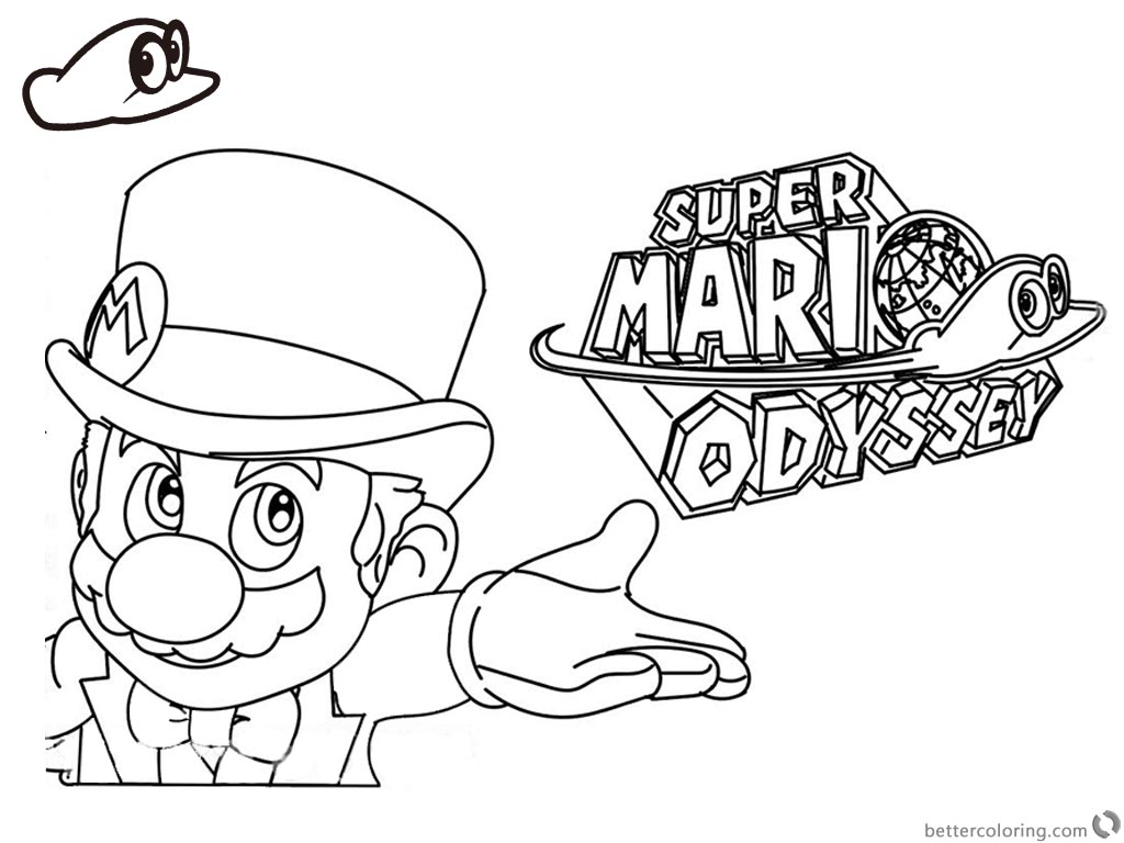 Mario Odyssey Coloring Pages at GetColorings.com | Free printable