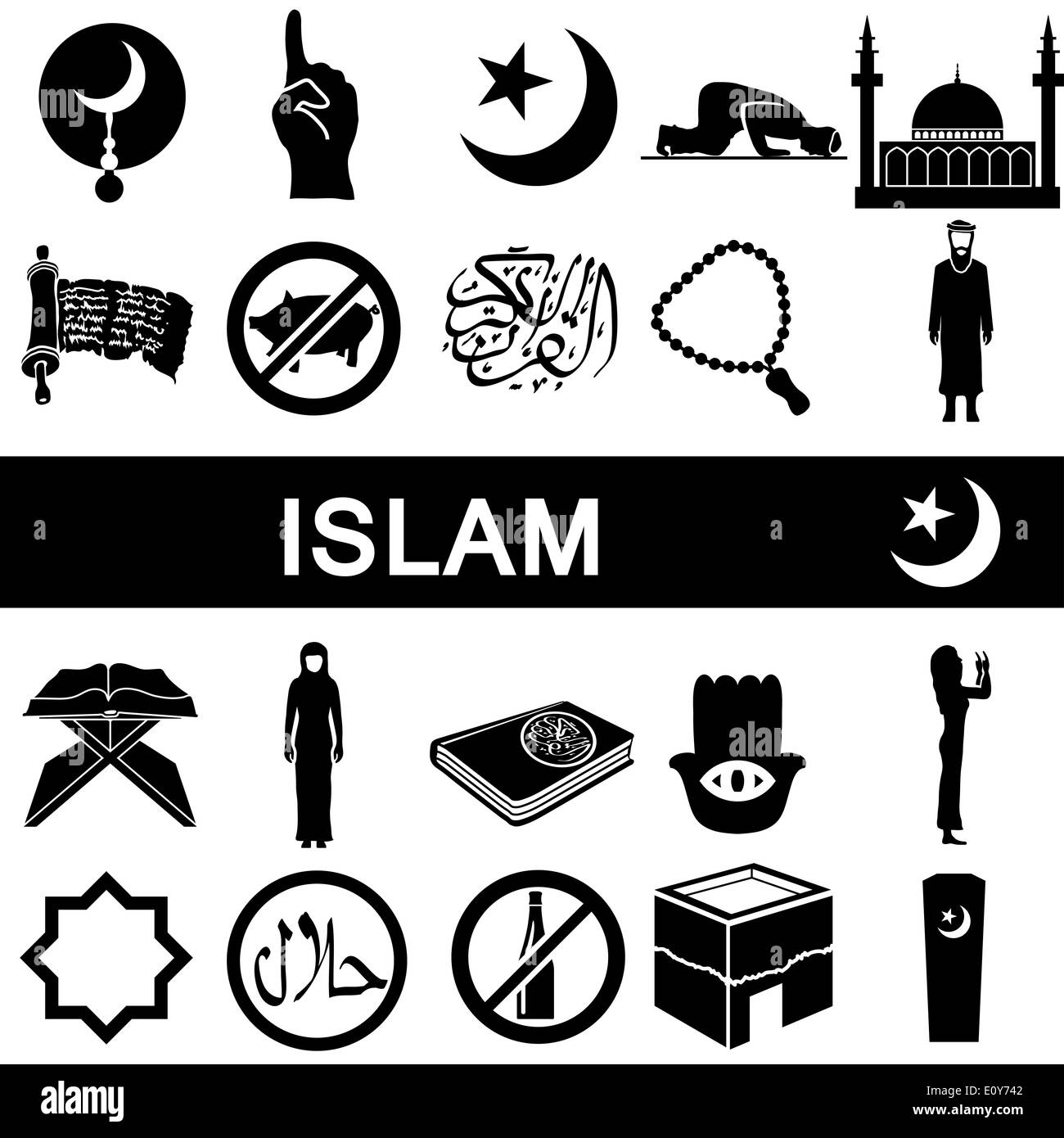 Symbole für den islam Stockfoto, Bild: 69439778 - Alamy