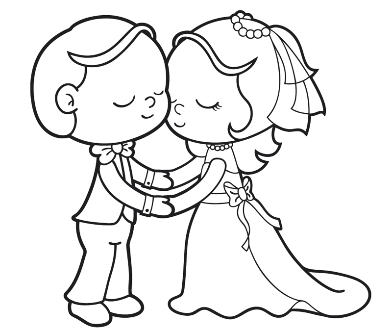 Colouring Book for wedding kids | Ausmalbilder hochzeit, Hochzeit