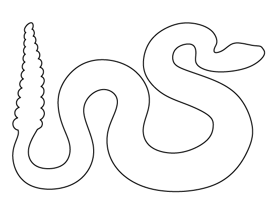 Rattlesnake Pattern for Crafts and Stencils