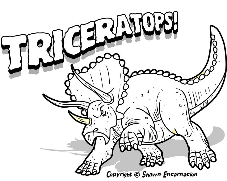 6 Pages of Dinosaur Drawings You Can Print Out and Color at Home