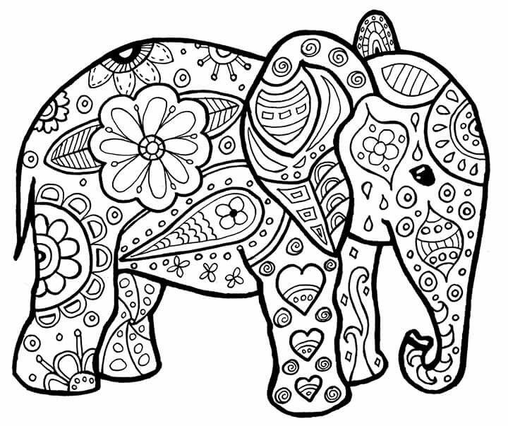 Elephant Mandala Coloring Pages Pdf - boringpop.com