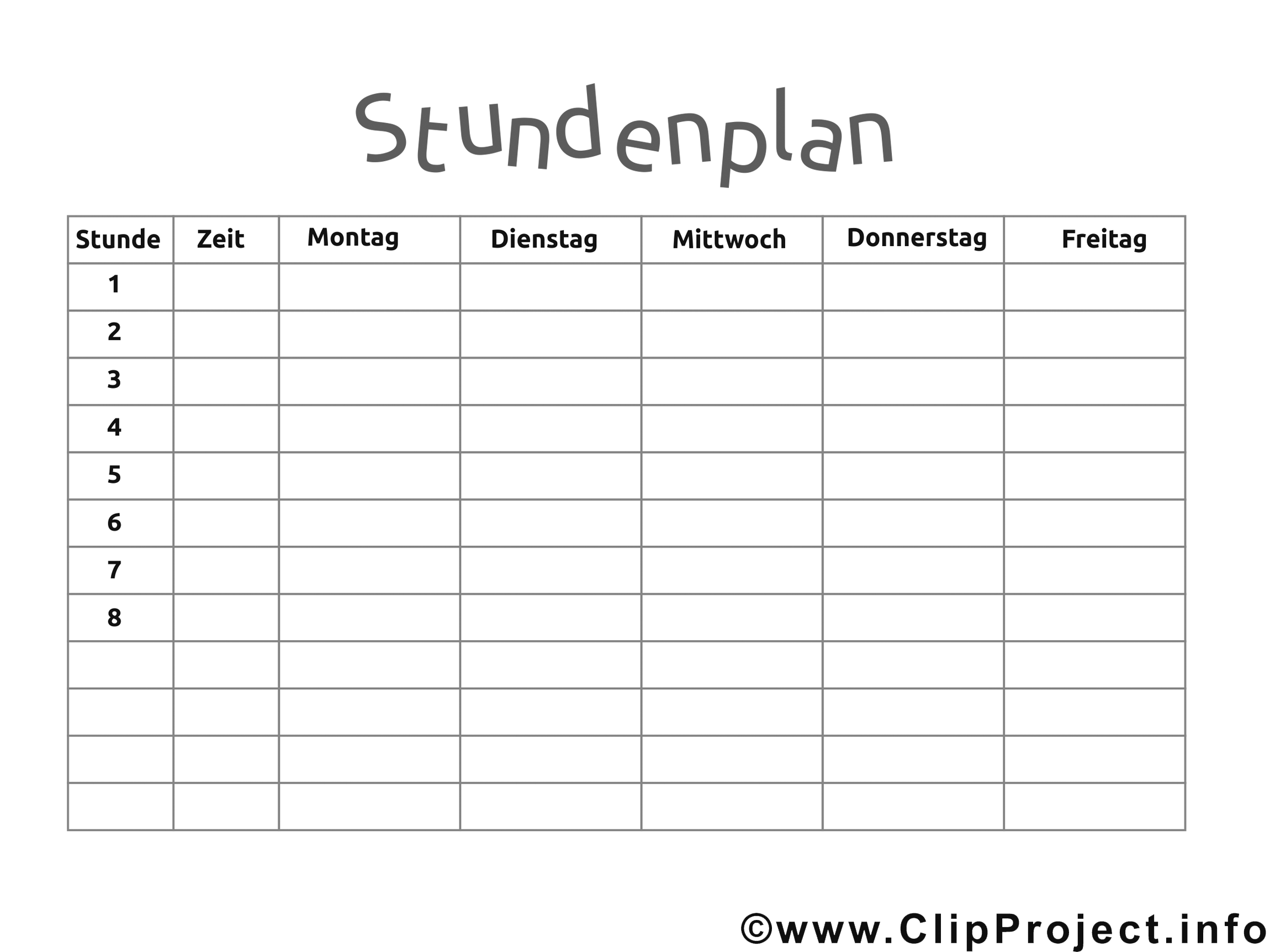 Stundenplan Zum Ausdrucken 9 Stunden : Stundenplan Vorlagen doc und pdf