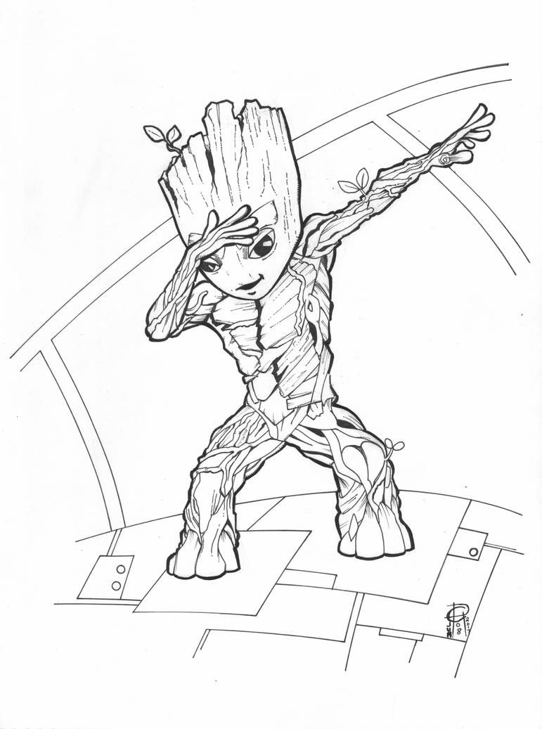 Baby Groot GotGvol2 by MentalPablum | Avengers coloring pages