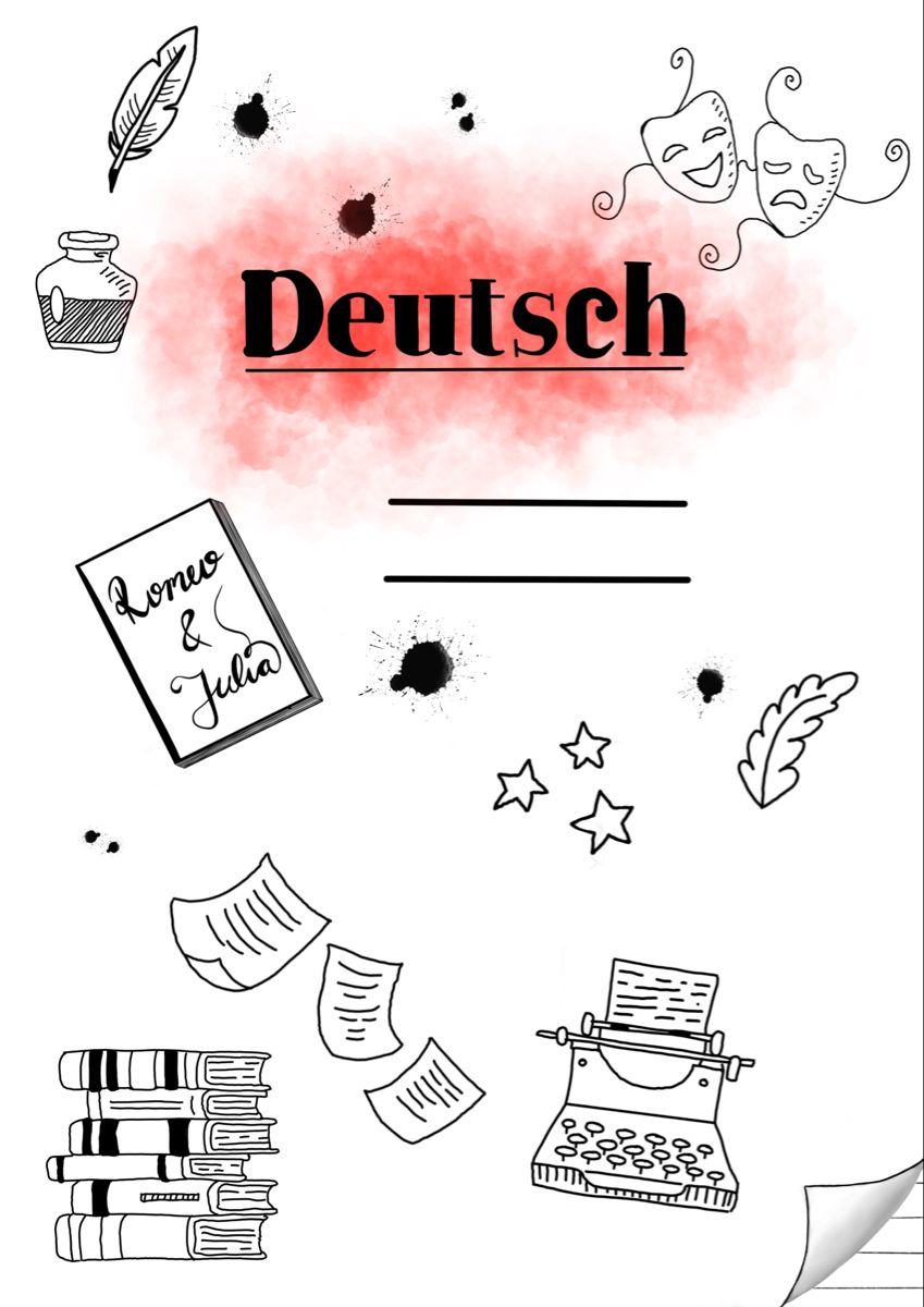 Deutsch Deckblatt | Deckblatt deutsch, Deckblatt schule, Deckblatt vorlage