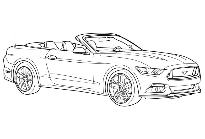 Coloring Pages Of A Mustang