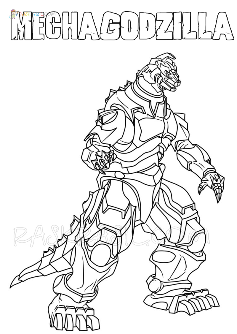 Coloriage Mechagodzilla Nouvelles Pages Colorier Imprimer Gratuits