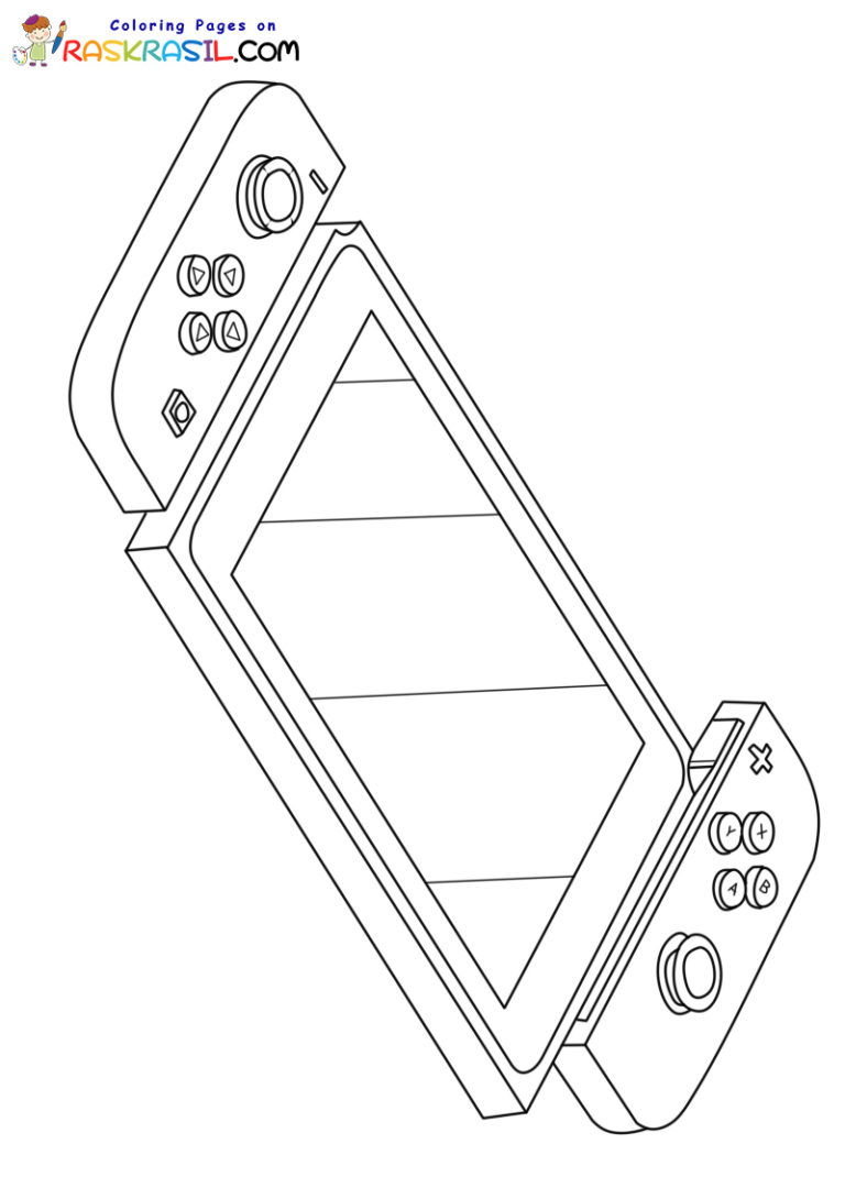 Ausmalbilder Nintendo Switch | Malvorlagen zum Ausdrucken