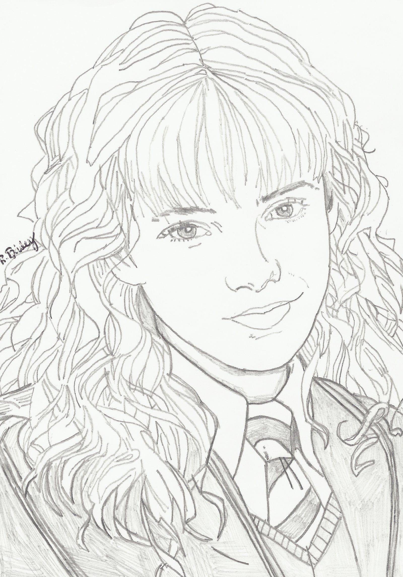 Harry Potter Ausmalbilder Hermine Granger Dibujos Para Colorear De | My