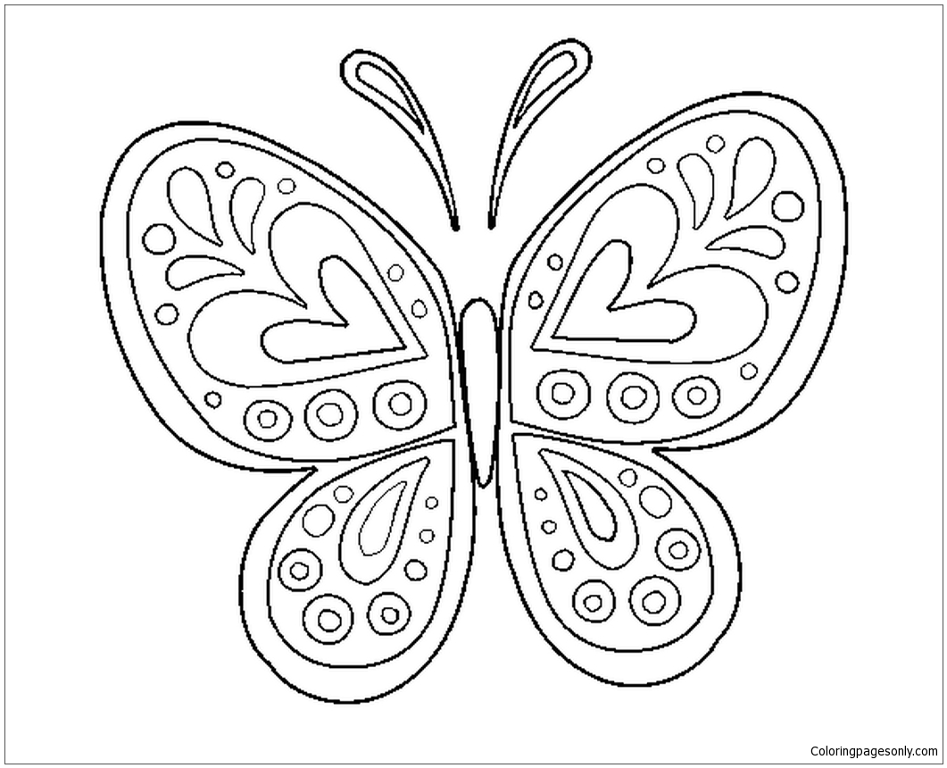 Butterfly Mandala 4 Coloring Page - Free Printable Coloring Pages