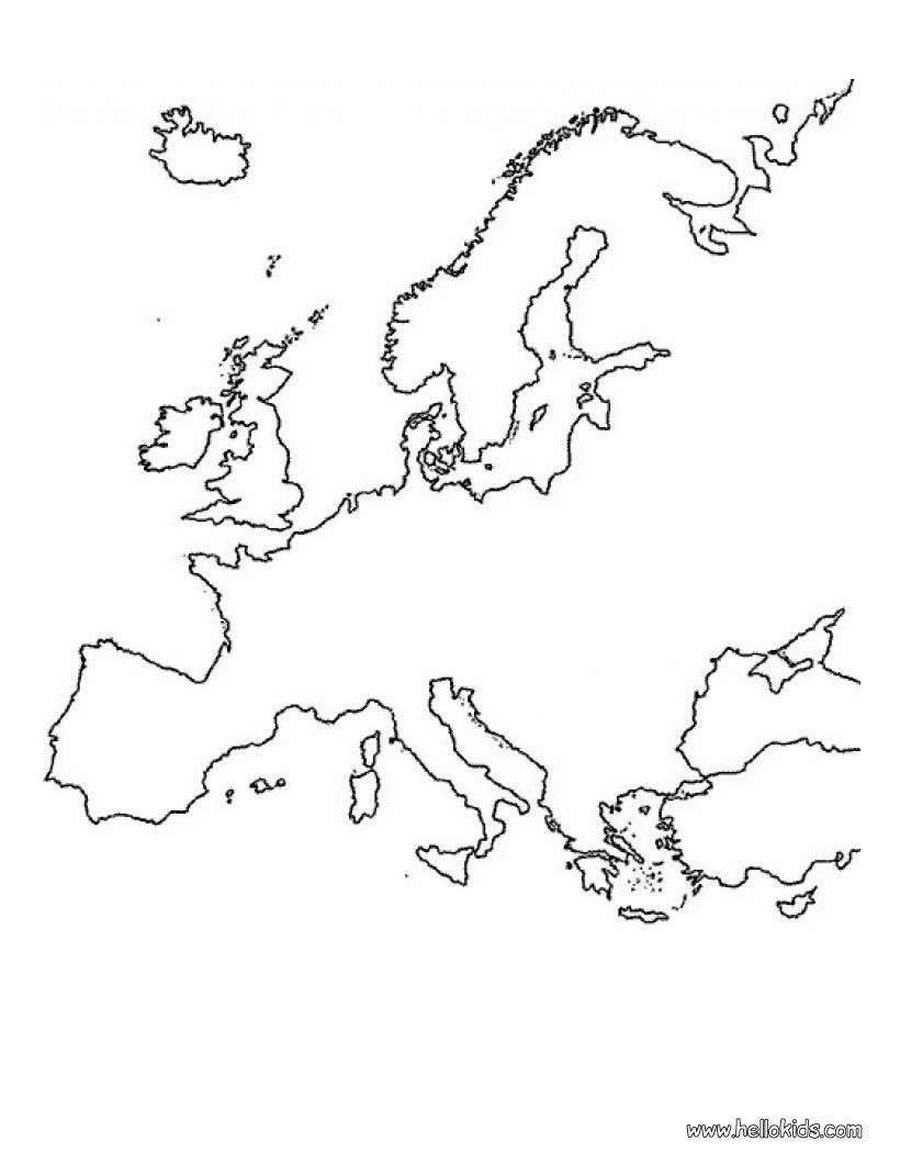 Europakarte Zum Ausmalen