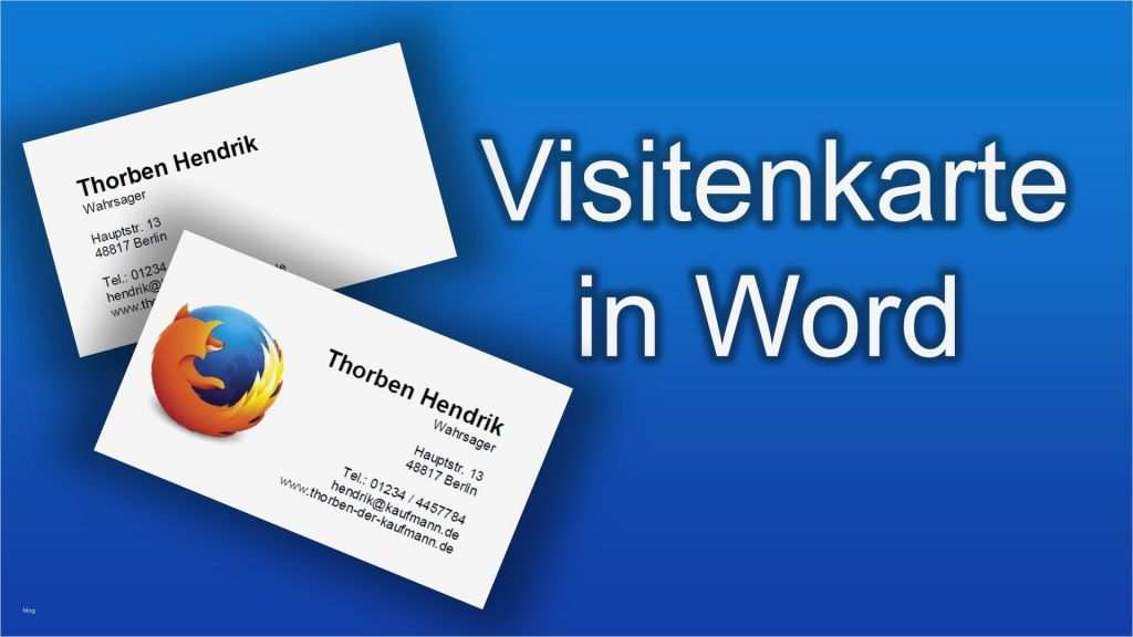 Vorlage Für Visitenkarten Word Großartig Visitenkarten Selbst Erstellen