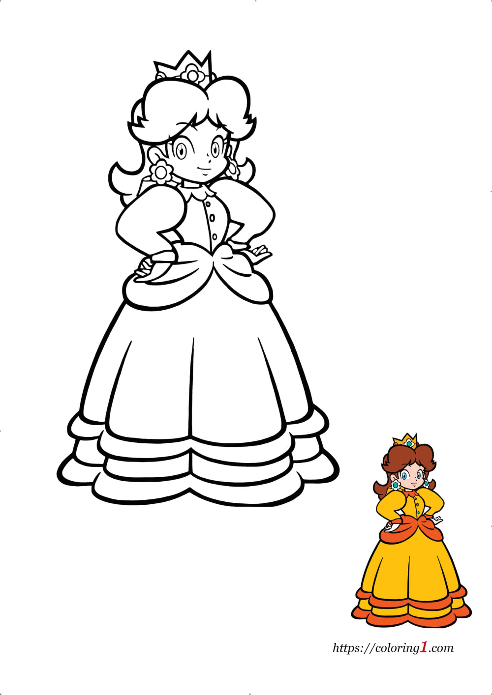 Super Mario Daisy Coloring Pages