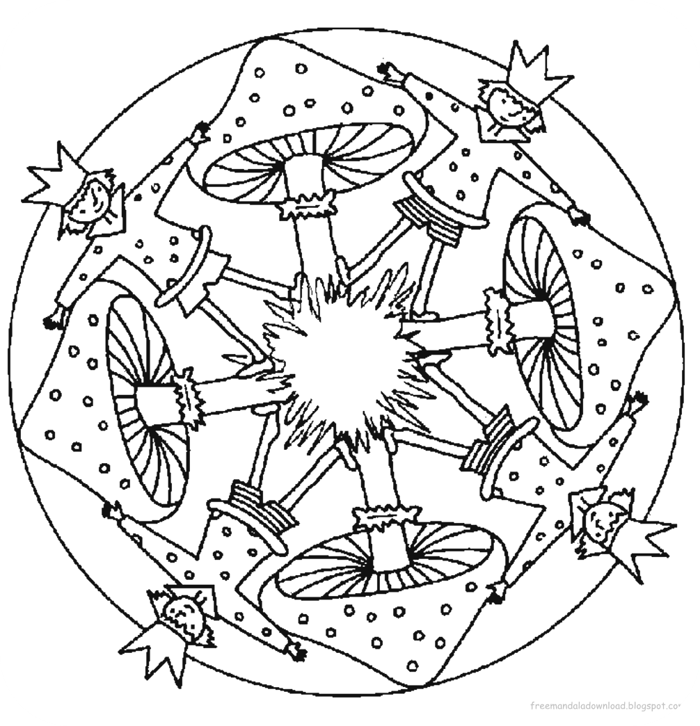 Kids Mandala Page free Download-Kinder Mandala Seite kostenlos