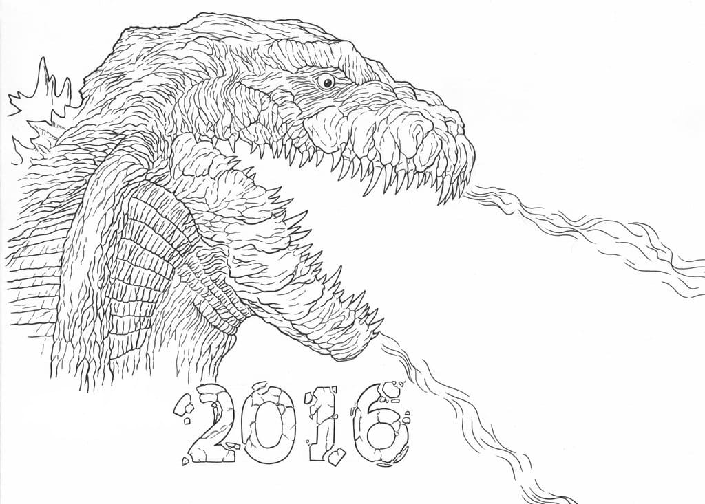 Shin Godzilla Realistic Godzilla Coloring Pages