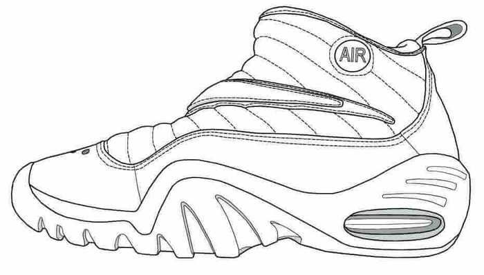 Basketball Shoes Coloring Page - Basketball Coloring Pages To Print For