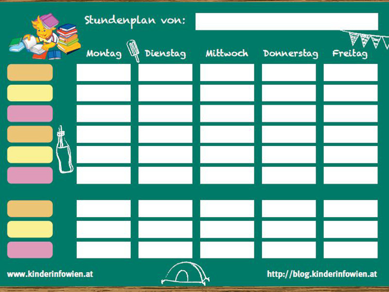 Stundenplan Zum Ausdrucken 9 Stunden - younikat Konfetti - Stundenplan